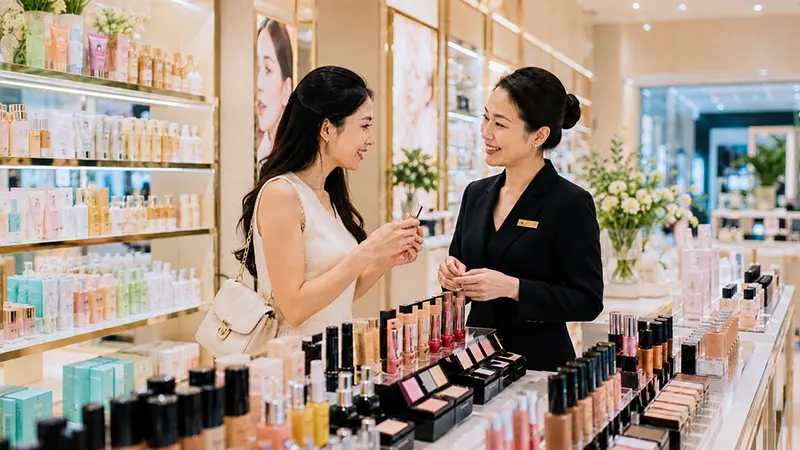 cửa hàng mỹ phẩm sử dụng phần mềm bande