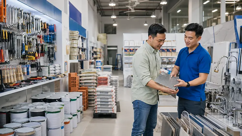 cửa hàng vật liệu xây dựng bande
