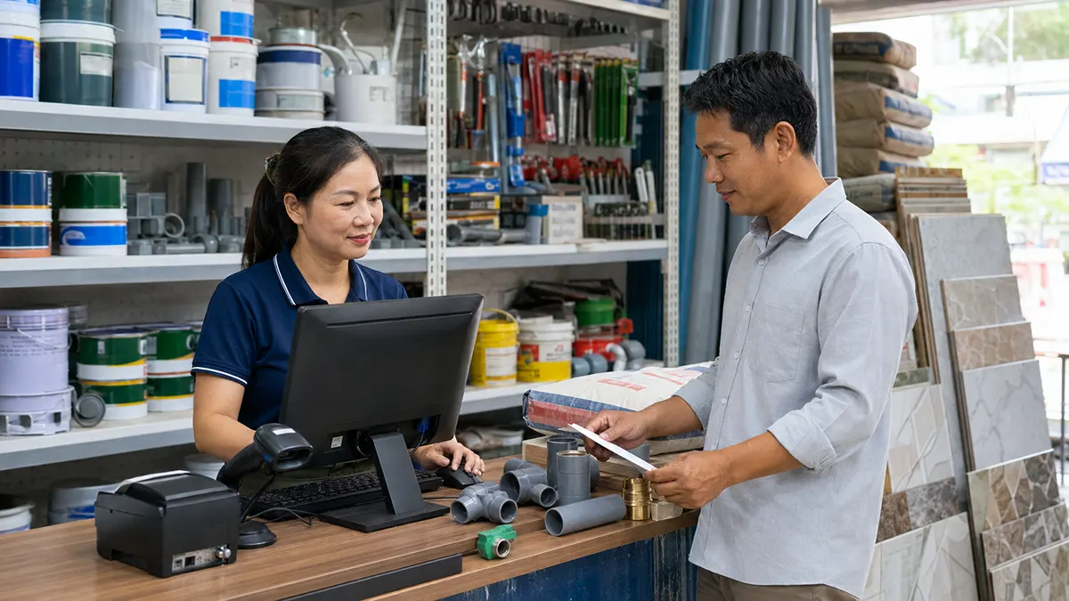 phần mềm quản lý cửa hàng vật liệu xây dựng bande